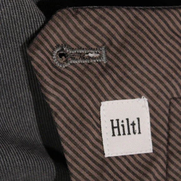 Hiltl NWT Chinos / Casual Pants Size 32 US Doyle In Solid Gray Cotton Blend